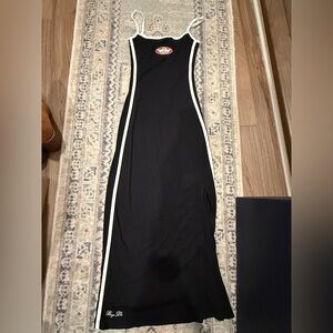 Boys Lie Black Maxi Dress with White Accents